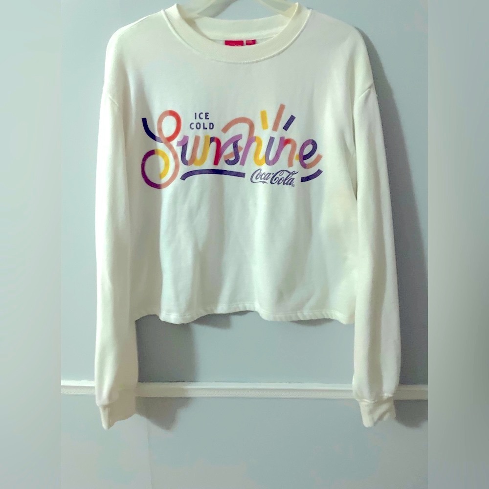 Coca-Cola Cropped Sweatshirt EUC - Picture 1 of 3